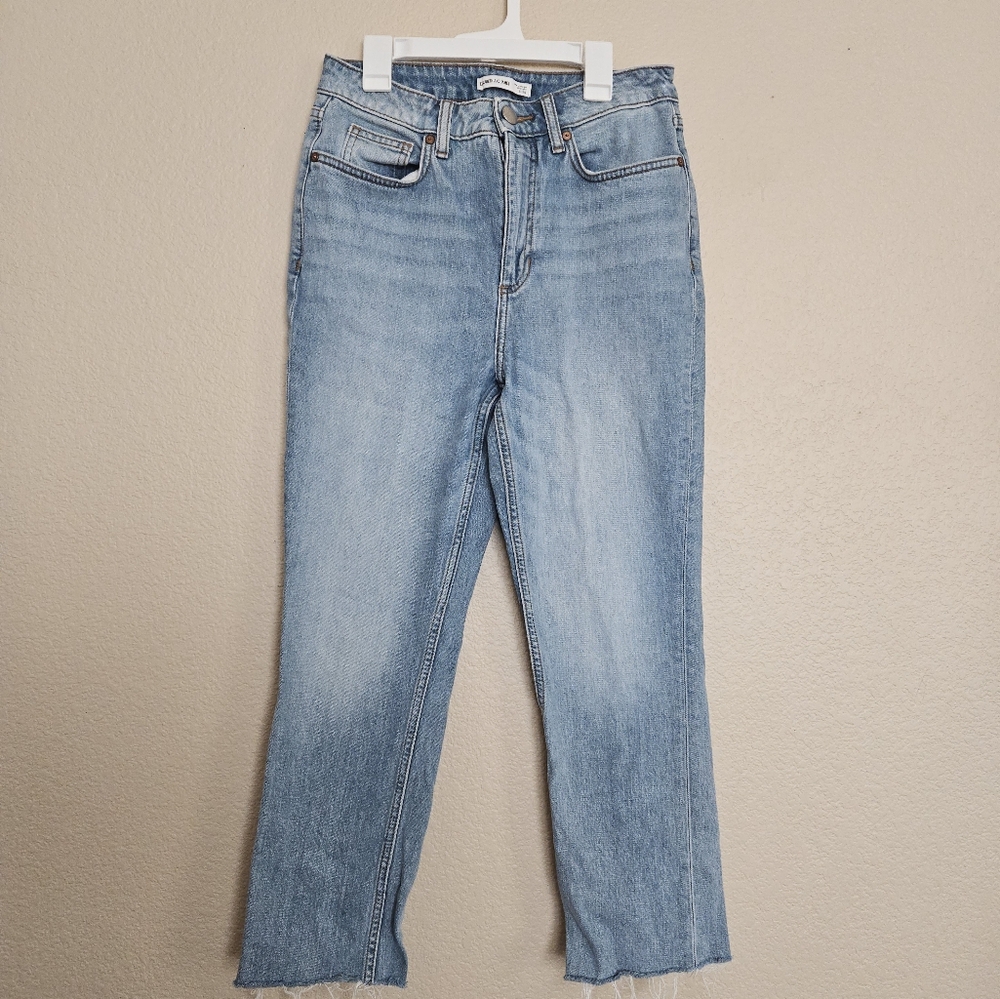 Elizabeth and James The Vintage Straight High Rise Cotton Blend Jeans